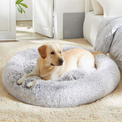 Western Home WH Calming Bed Donut Cuddler helps pets feel secure and cozy.