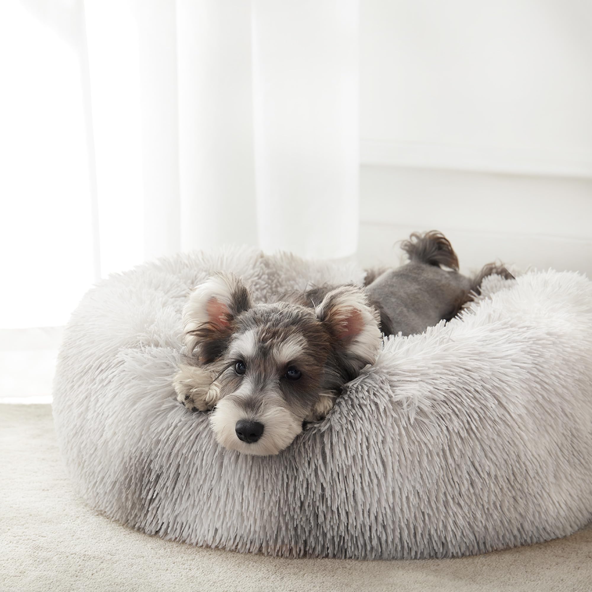 WESTERN HOME WH calming bed plush donut cushion invites curling up and relaxation.