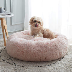 Western Home WH calming dog bed donut full view promotes snug, secure lounging
