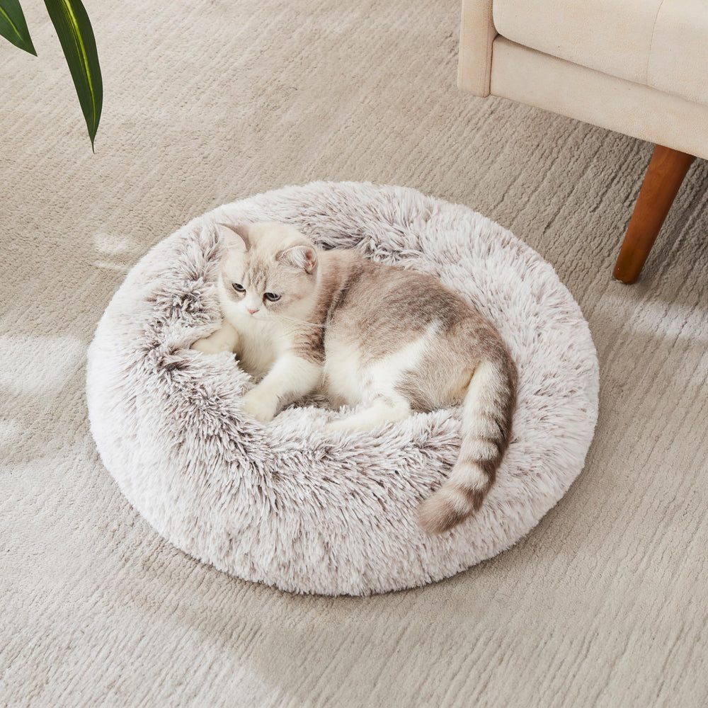 WESTERN HOME WH calming dog bed soft fur detail showing plush texture