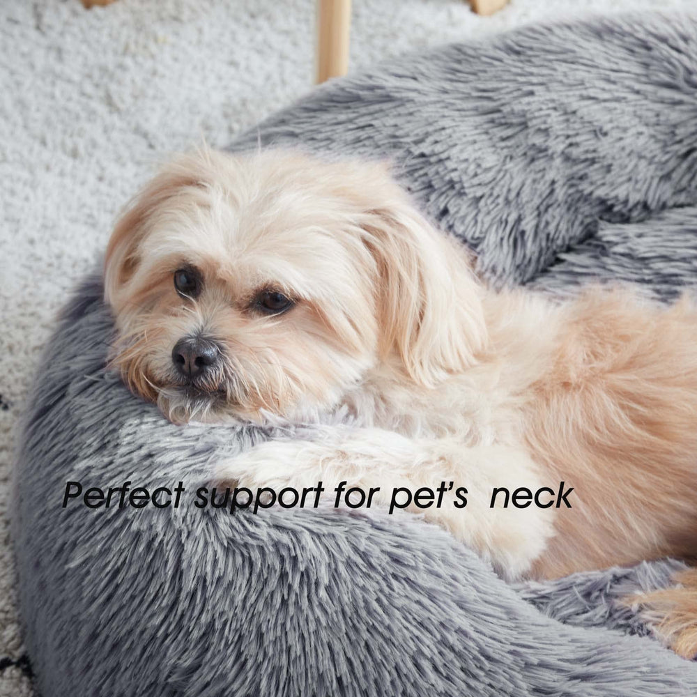 WESTERN HOME WH donut bed interior with soft PP cotton for gentle support.