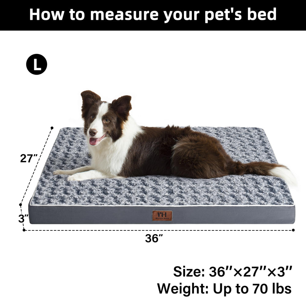 Western Home WH large dog bed oeko-tex-certified materials for safer bedding.