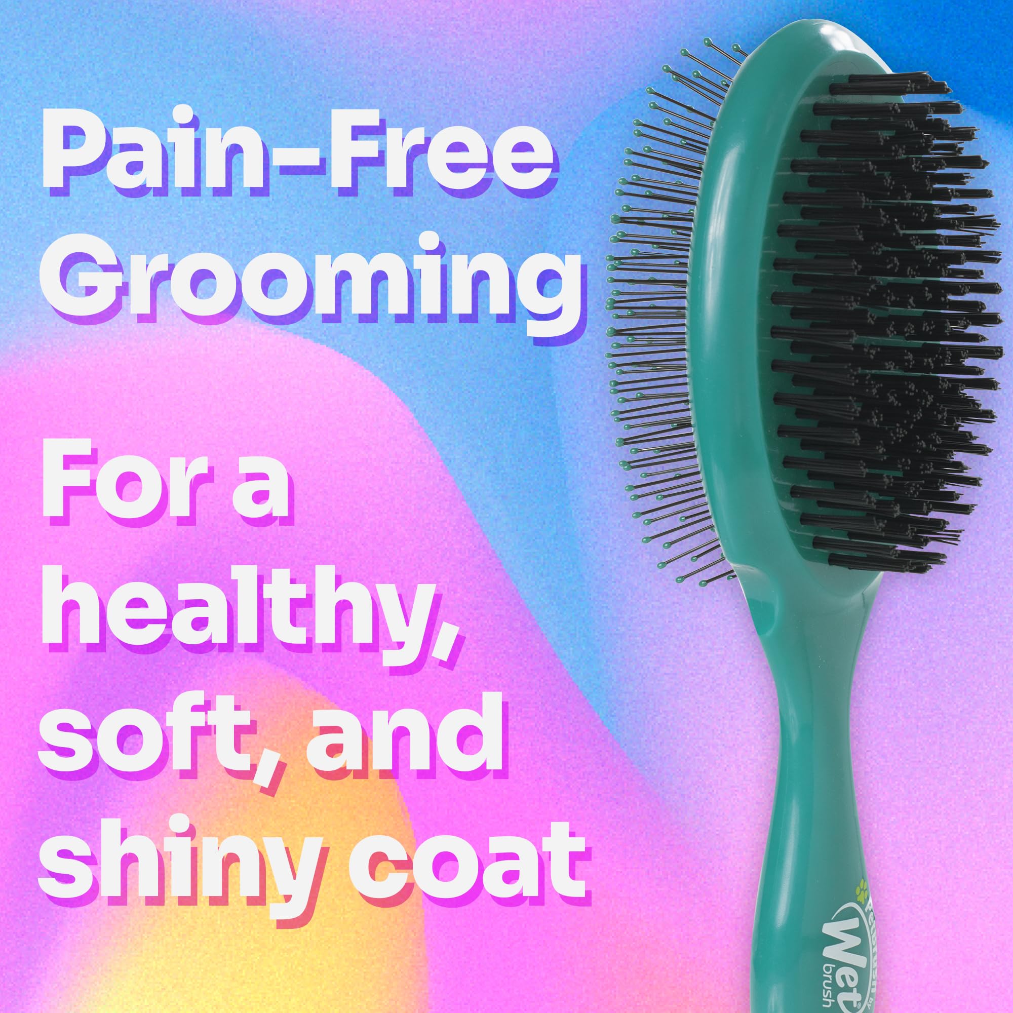 Wet Brush PetBrush 2-in-1 detangle bristles close-up IntelliFlex