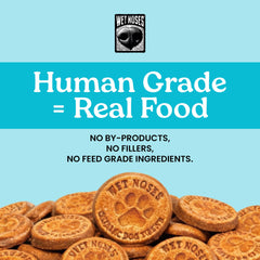 Wet Noses grain-free peanut butter molasses treats for dogs.