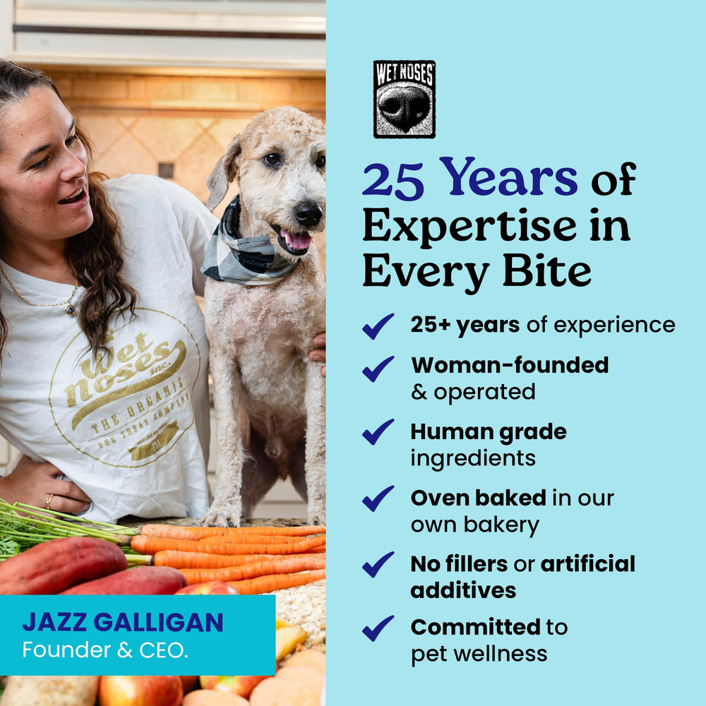 Wet Noses human-grade quality treats for everyday snacking.