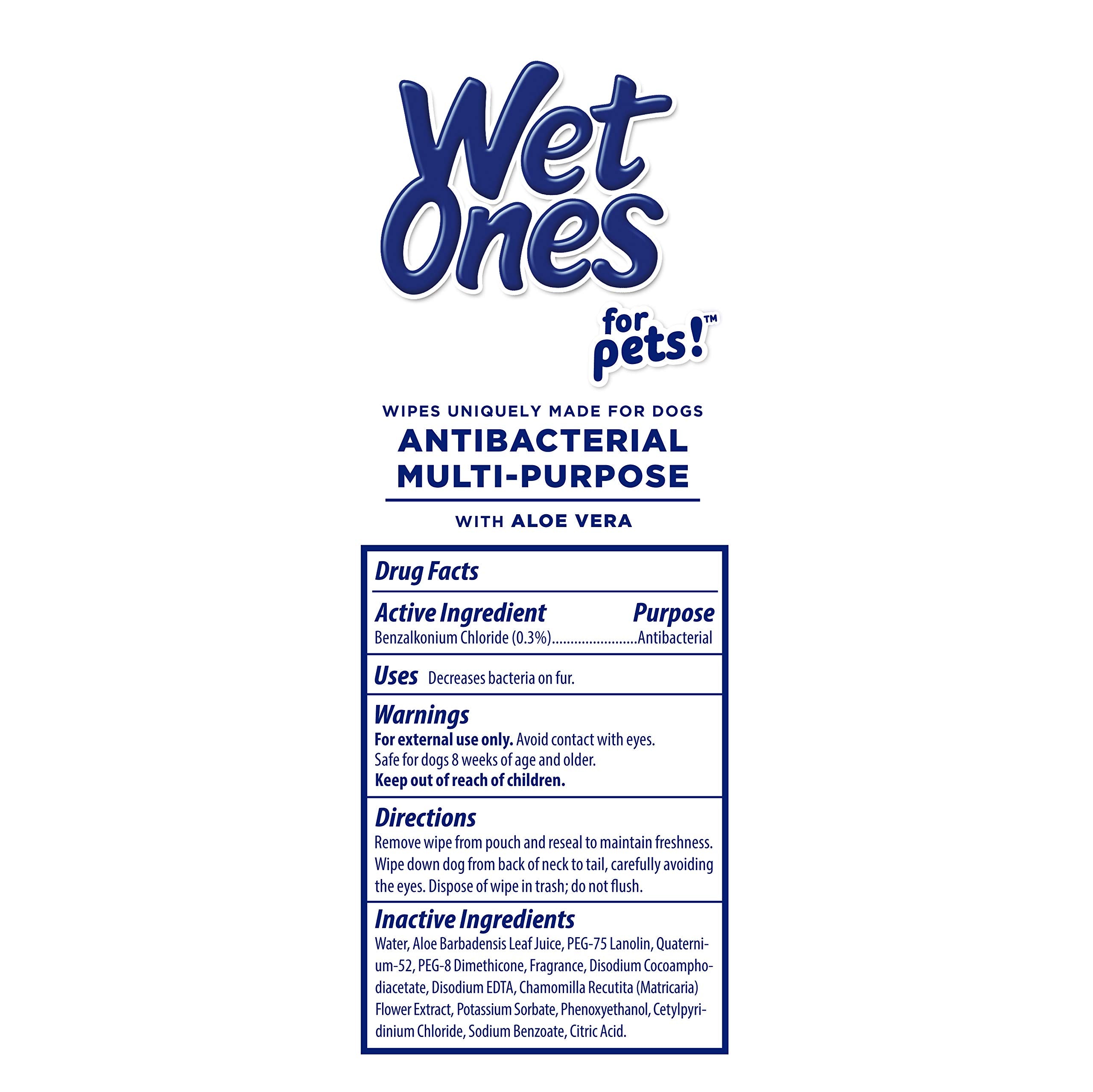 All-breeds dog with Wet Ones for Pets wipes suitable for various coat types
