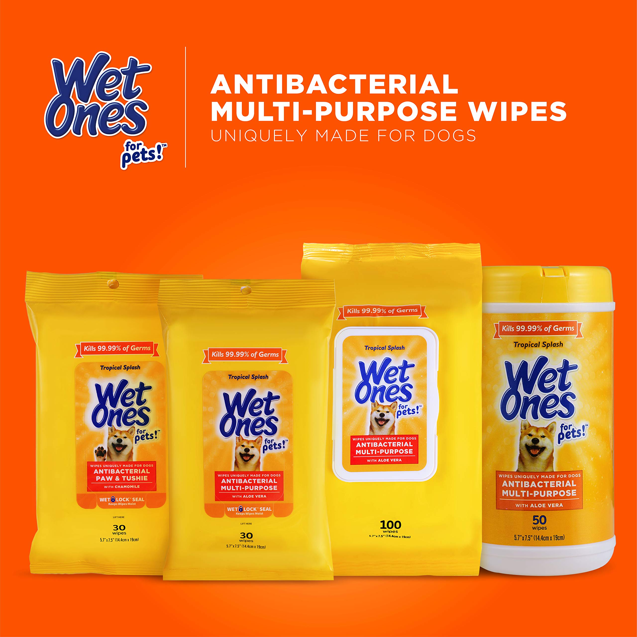 Wet Ones dog wipes clean paws after outdoor play