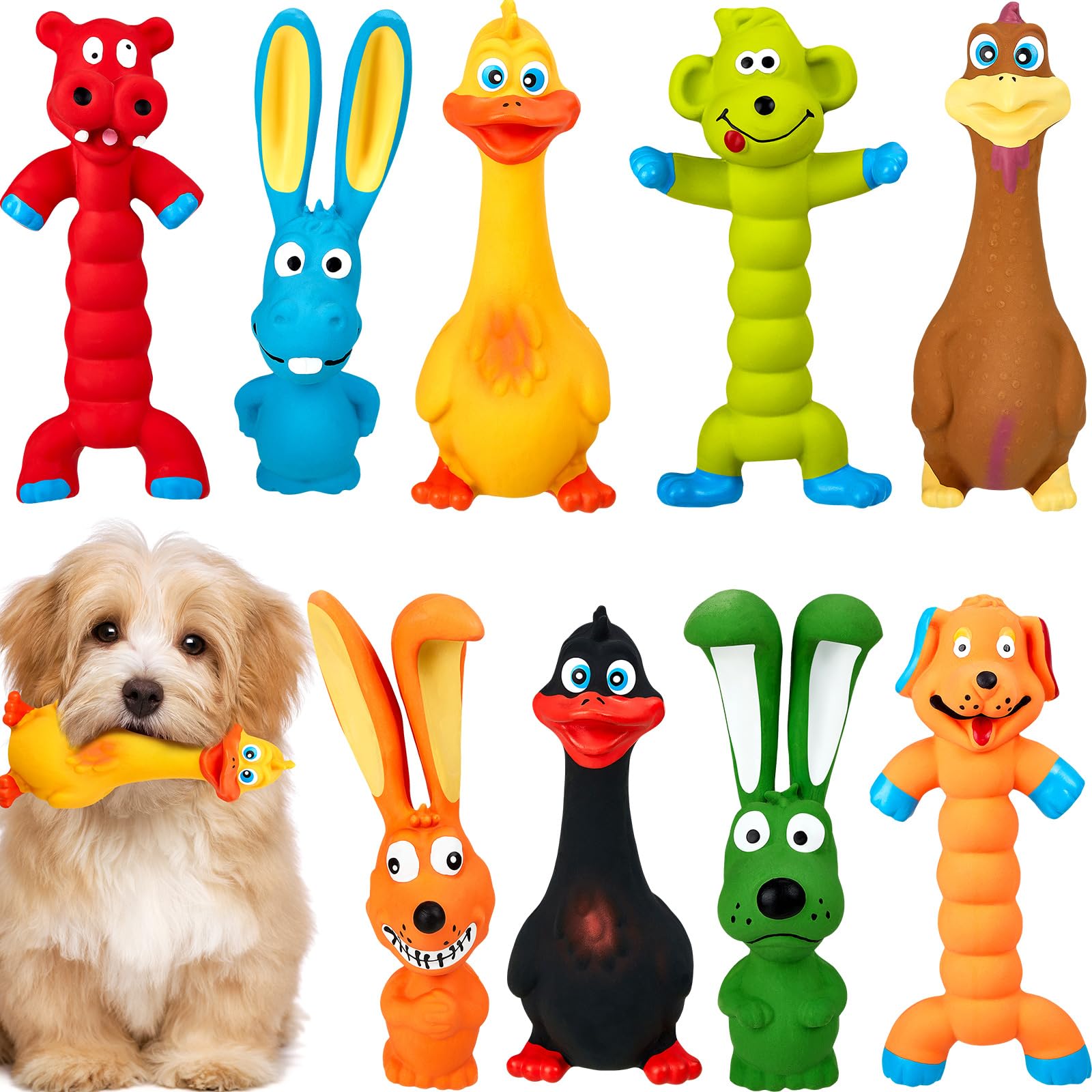 Wettarn duck squeaky toy for interactive fetch and mental engagement