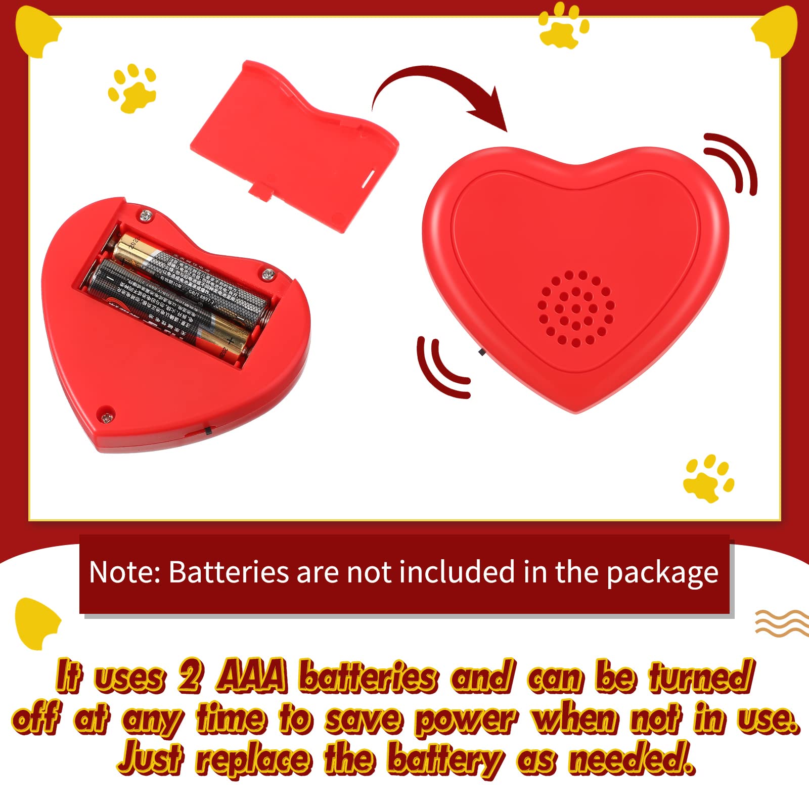 Wettarn heartbeat simulator durable plastic build for daily pet use