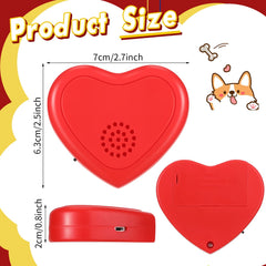 Wettarn heartbeat simulator red design shown with plush toy setup for pets