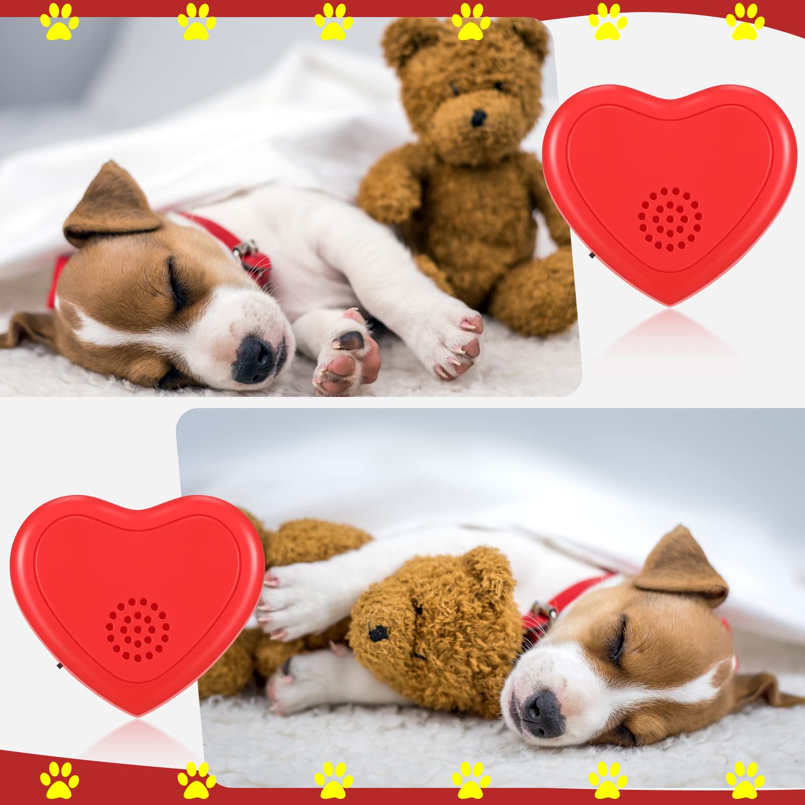 Wettarn heartbeat toy attached to plush provides daytime and nighttime cues