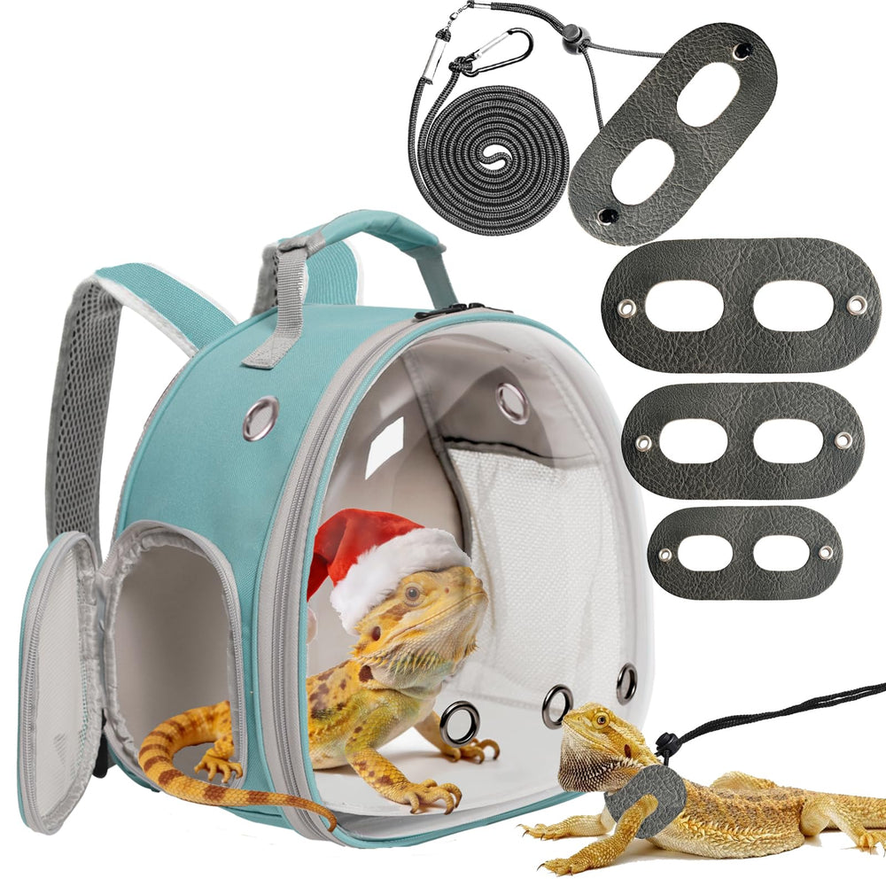 WEVONIGU Bearded Dragon Backpack with Bubble Window offers clear, safe travel visibility.