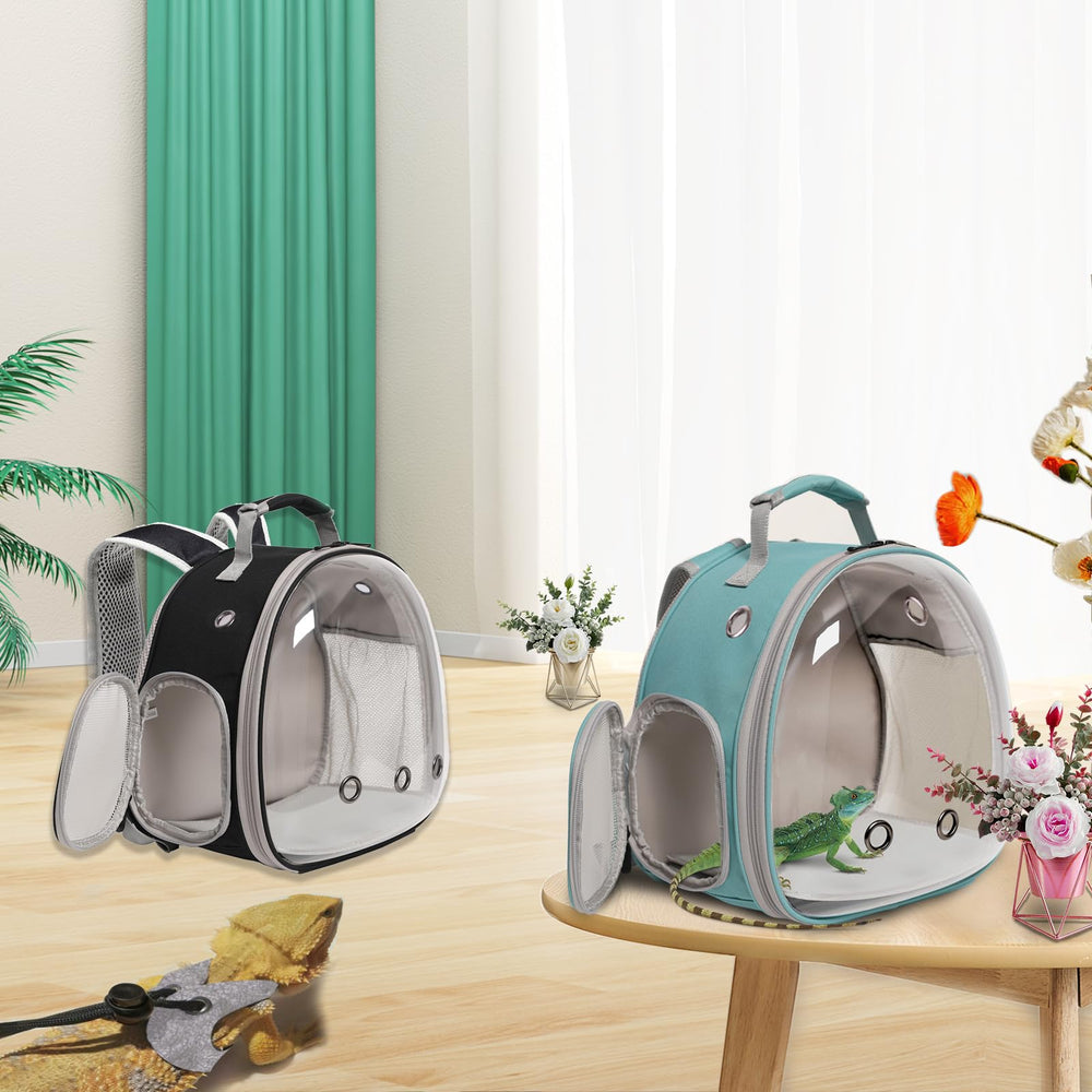 WEVONIGU Bearded Dragon Backpack 12x7x12 interior dimensions for a roomy fit.