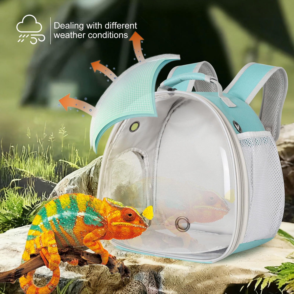 WEVONIGU Bearded Dragon Backpack Top Handle for quick, versatile carrying.