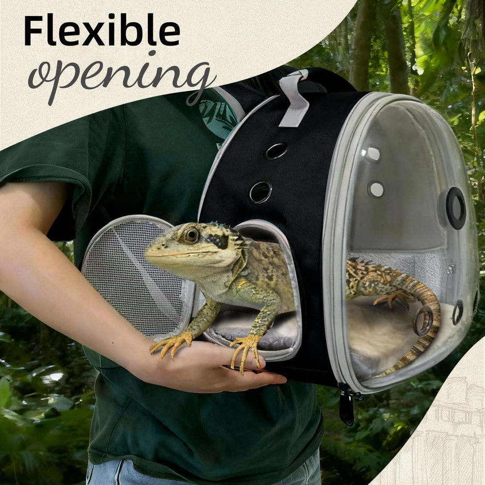 Lightweight, easy-clean material designed for hassle-free reptile travel.
