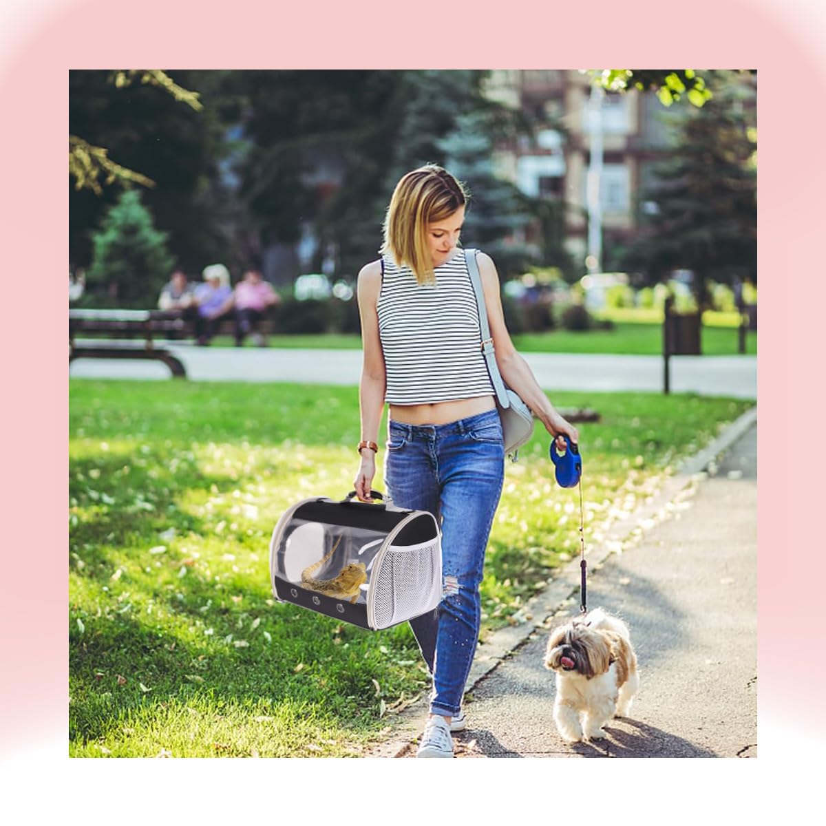 WEVONIGU Oxford cloth material protects pets during outdoor trips