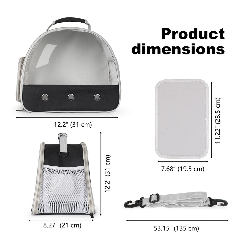 WEVONIGU small animal travel carrier side window for convenient access.