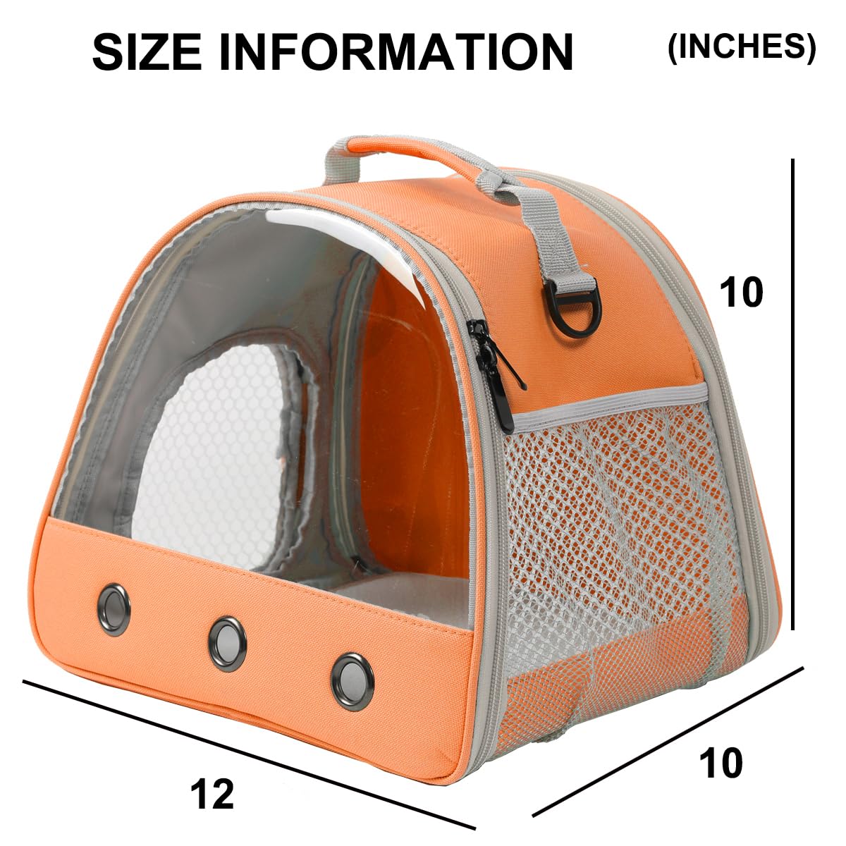 WEVONIGU Small Animal Carrier side window for easy in-and-out access.