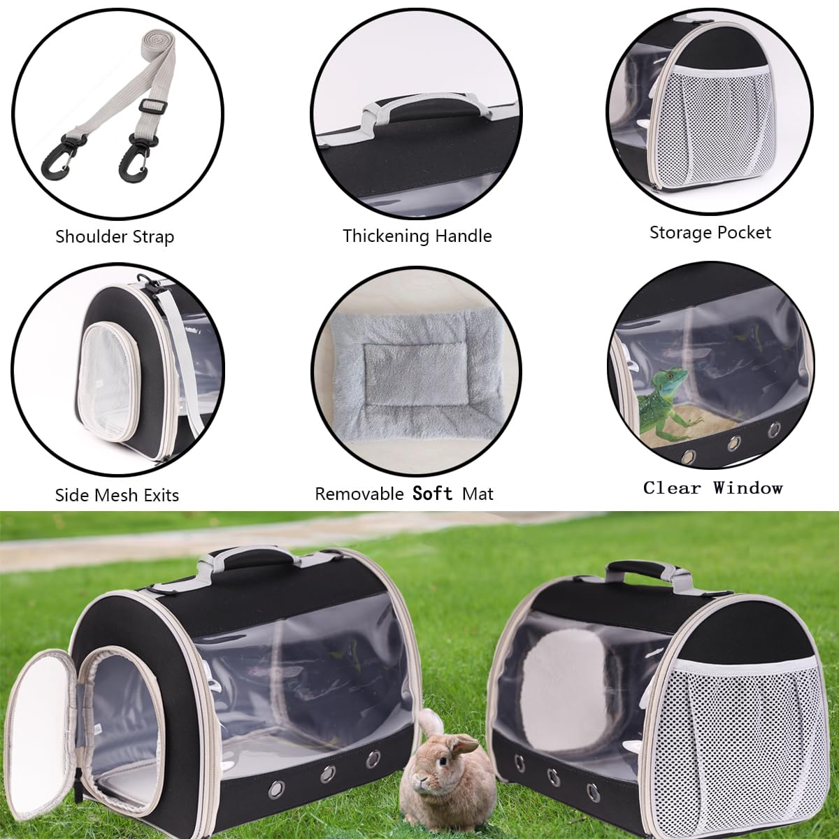WEVONIGU carrier with adjustable shoulder strap for hands-free travel