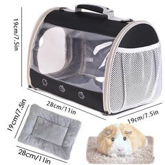 WEVONIGU reptile carrier front window showing airflow and visibility