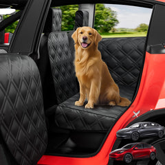 Wexyldra hard-bottom seat cover for Tesla Model Y offers sturdy back-seat support.