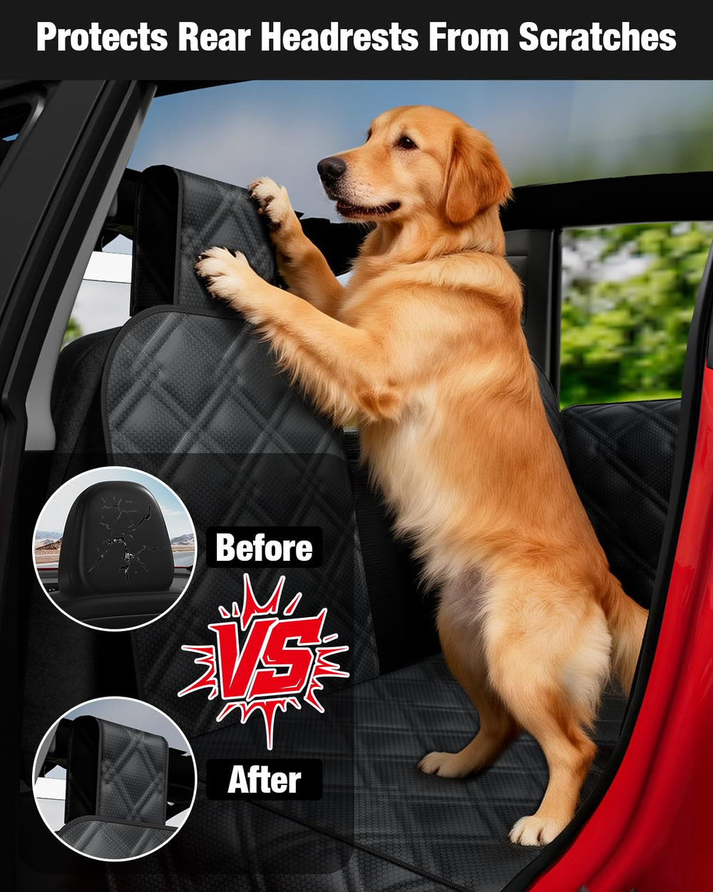 Wexyldra mesh window enhances airflow and calms anxious pets during trips.