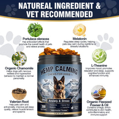 WEYILL calming chews texture closeup shows soft, palatable chew.