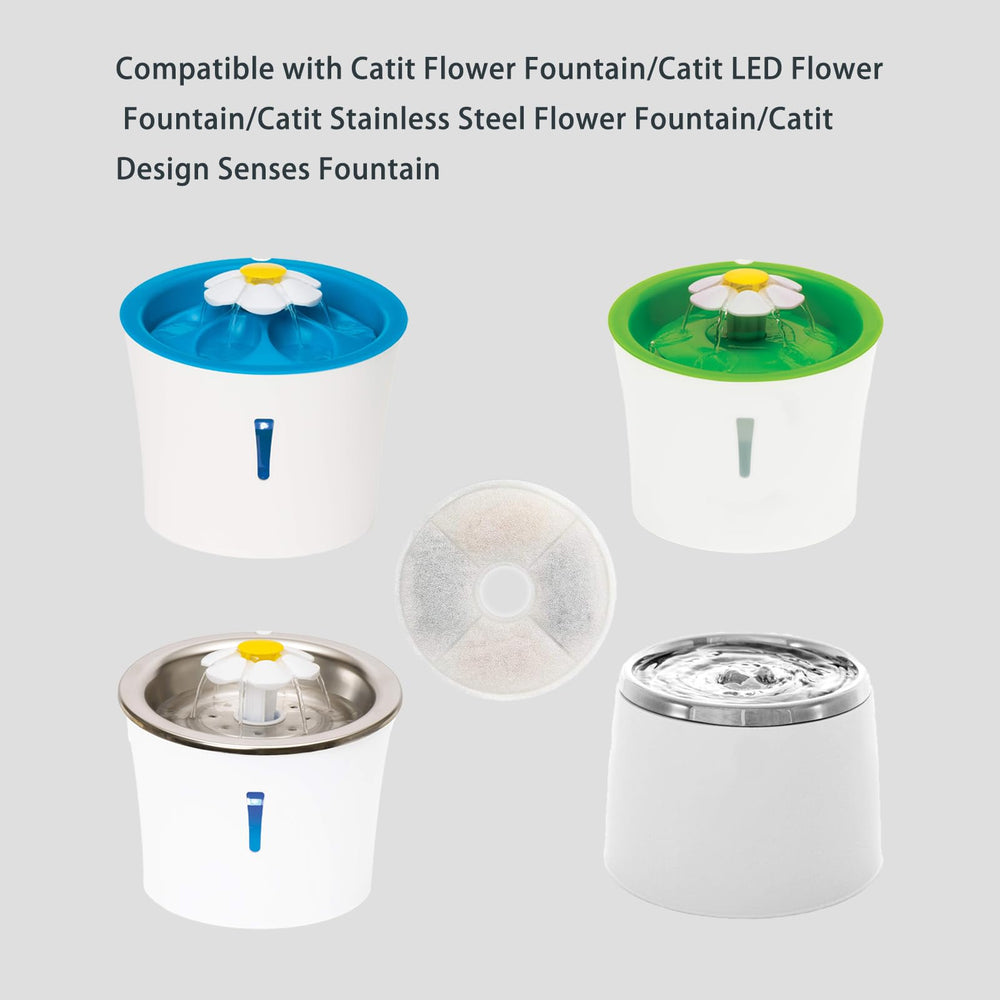 WEZEBEL catit LED flower fountain filters 12-pack for refreshed water