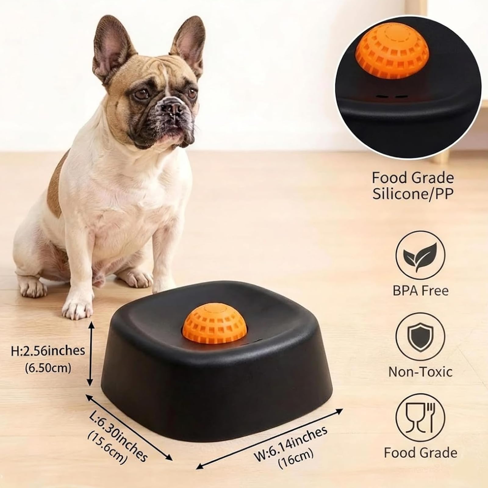 WFOFMO slow feeder bowl for liquid treats helps prolong mealtime and hydration.