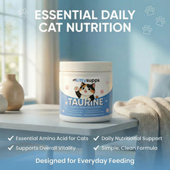 WGYPEU KittySupps Taurine blends with dry kibble for steady amino acid support