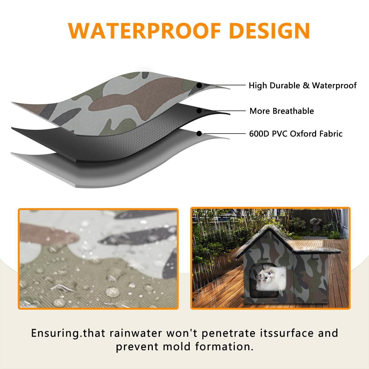 WHDPETS ground plugs and EVA reinforcement prevent wind tipping shelter