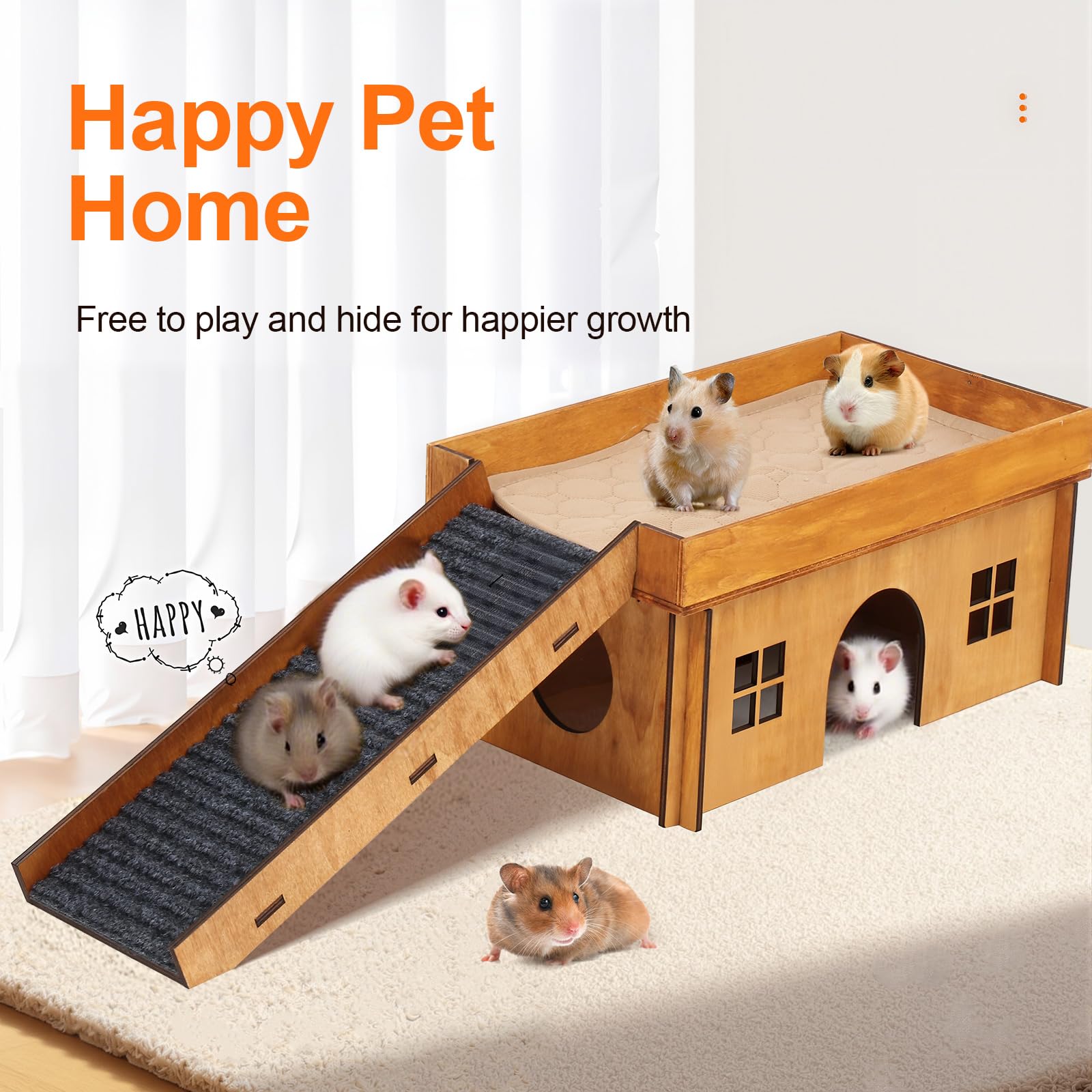 WHEARTED Large Rabbit Hideout urine pad detail supports easy cleanup