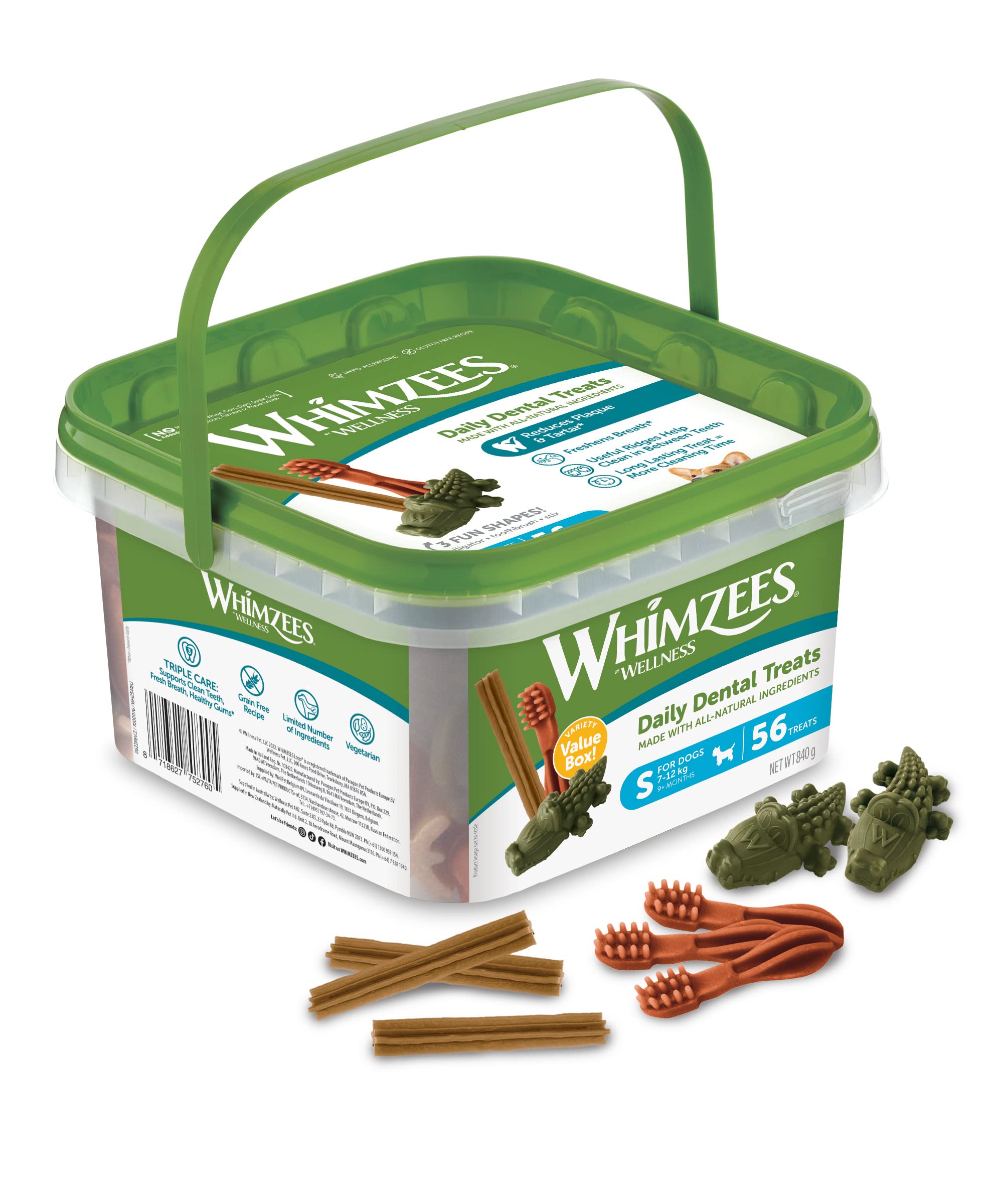 Whimzees crocodile chew for clean teeth and fresher breath