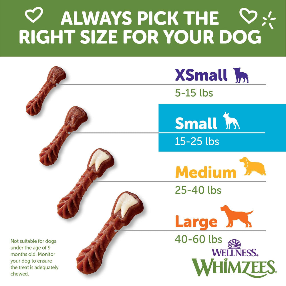 Whimzees fresh breath messaging illustrated by a dog enjoying a chew.