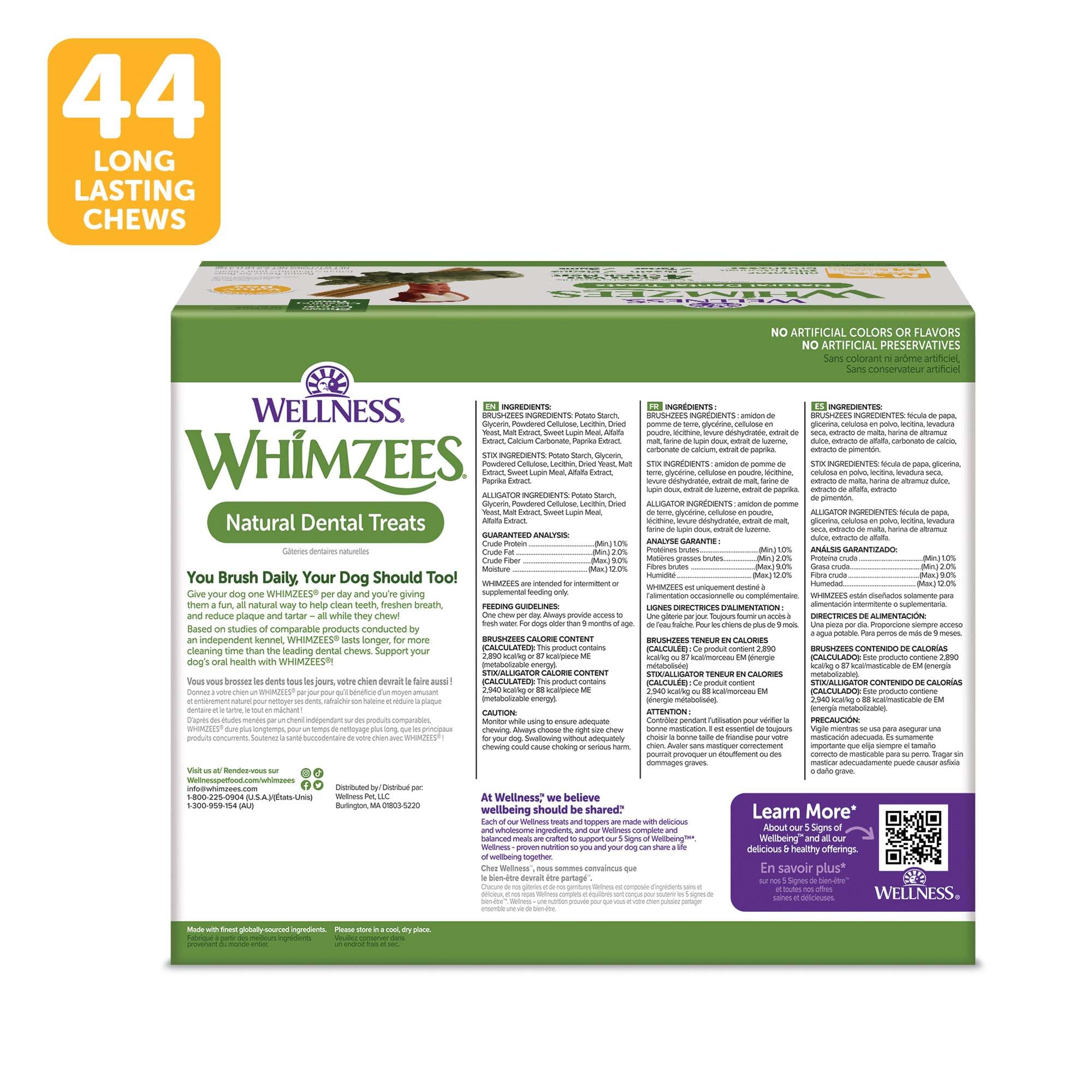 Whimzees packaging reseal feature close-up promoting freshness between chews