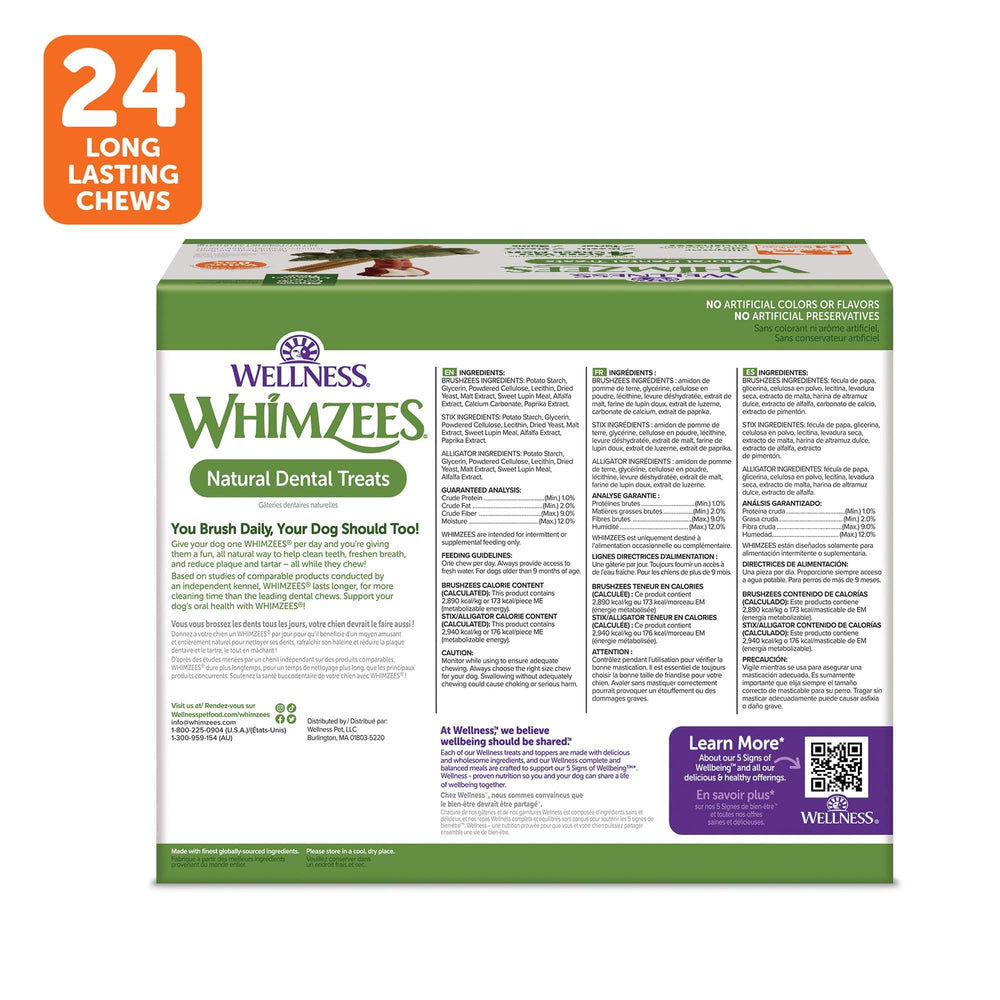 Whimzees chew reducing plaque and tartar through textured design.