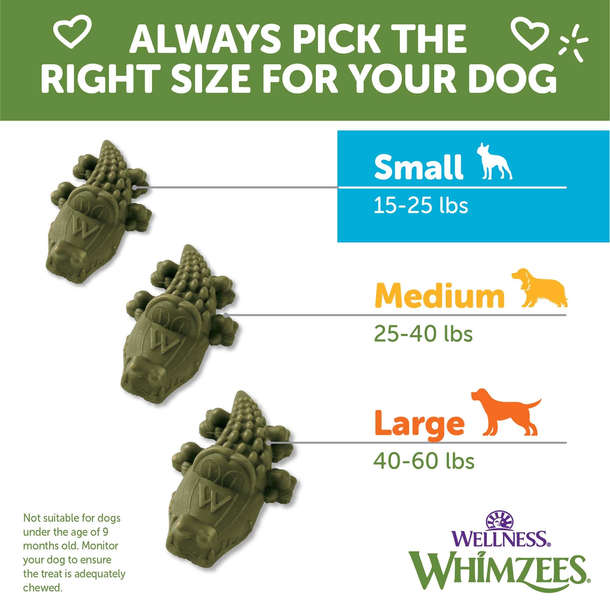 Whimzees Wellness Alligator grooves enable better access between teeth.