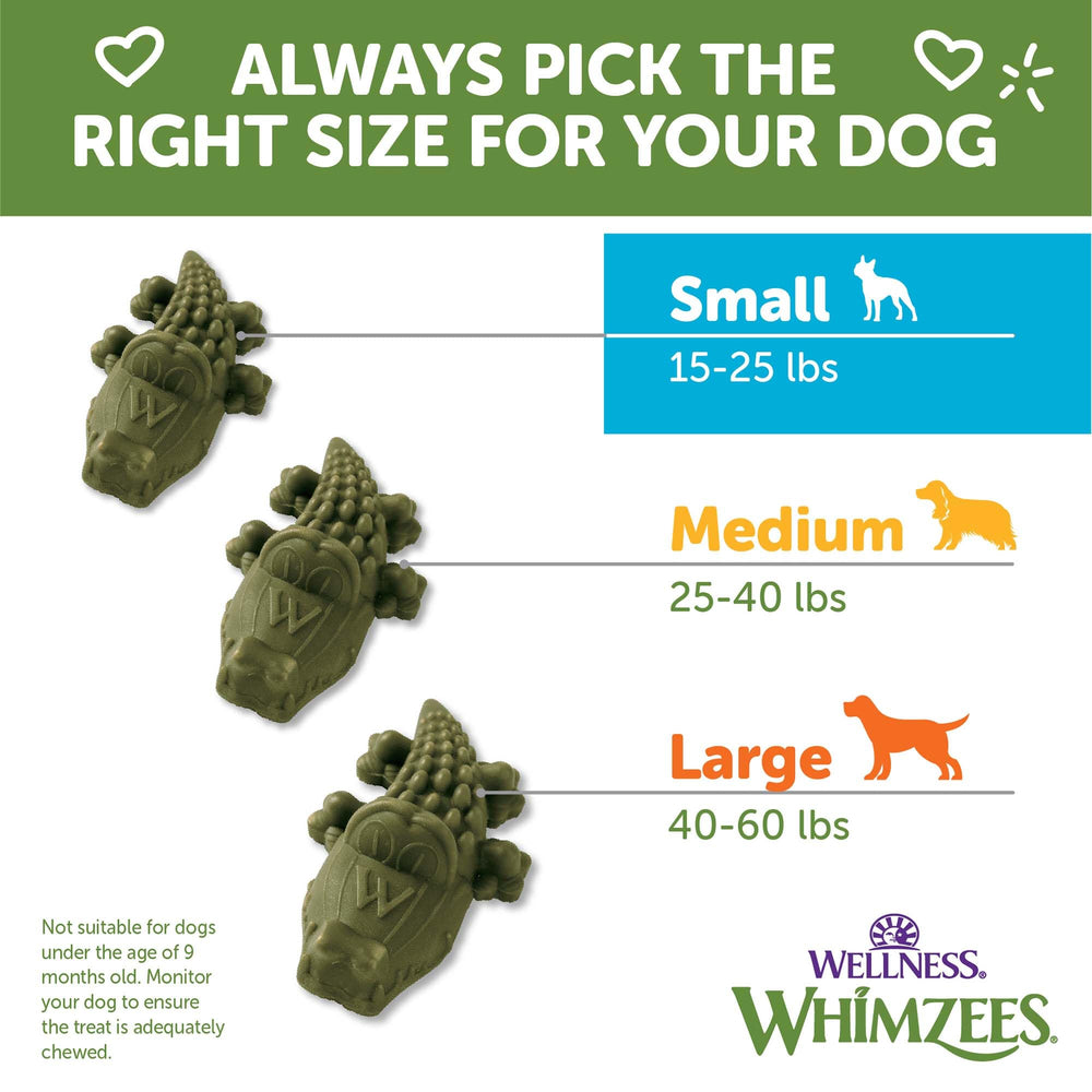 Whimzees Wellness Alligator grooves enable better access between teeth.