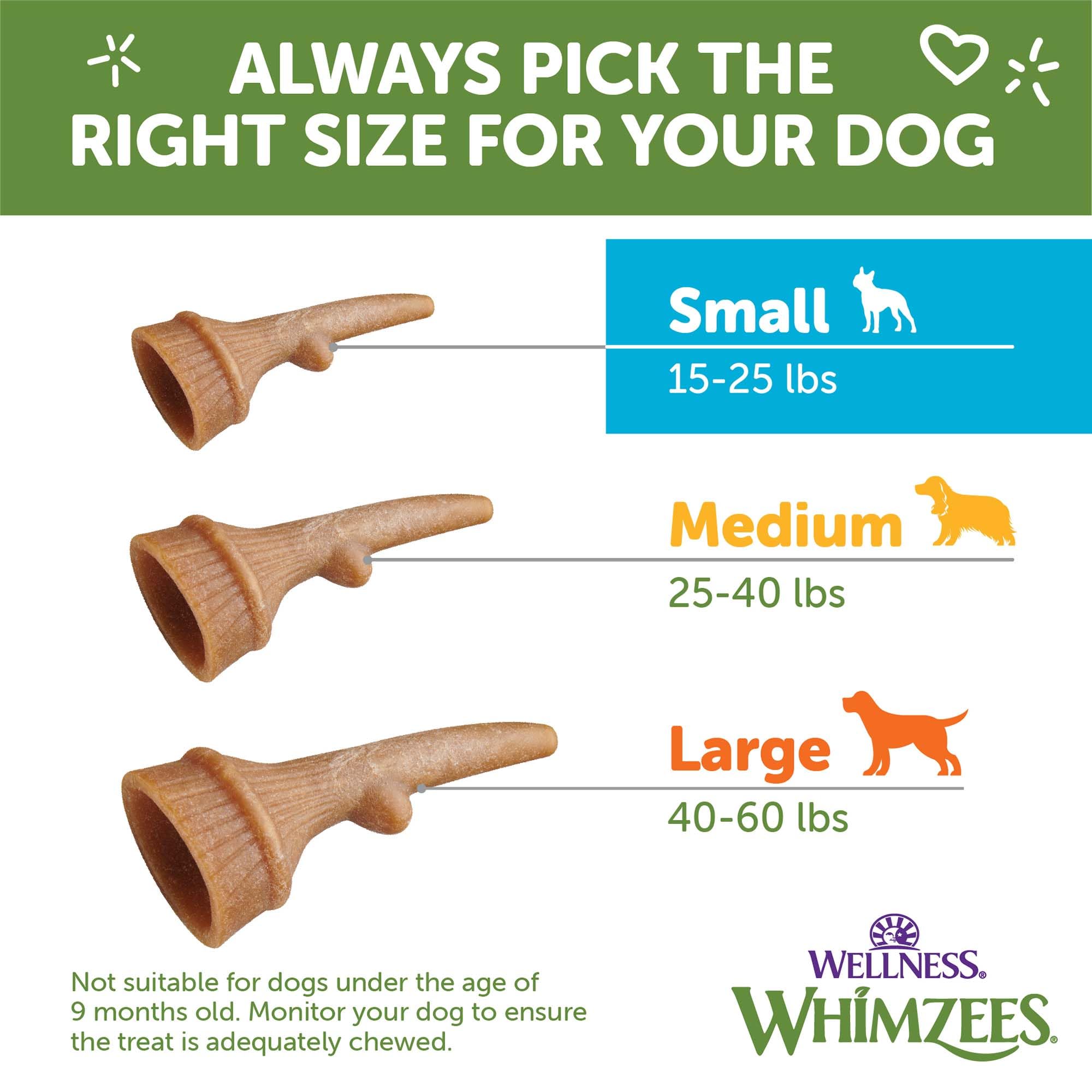 Whimzees Wellness Antler Occupy paw grip design for easy handling