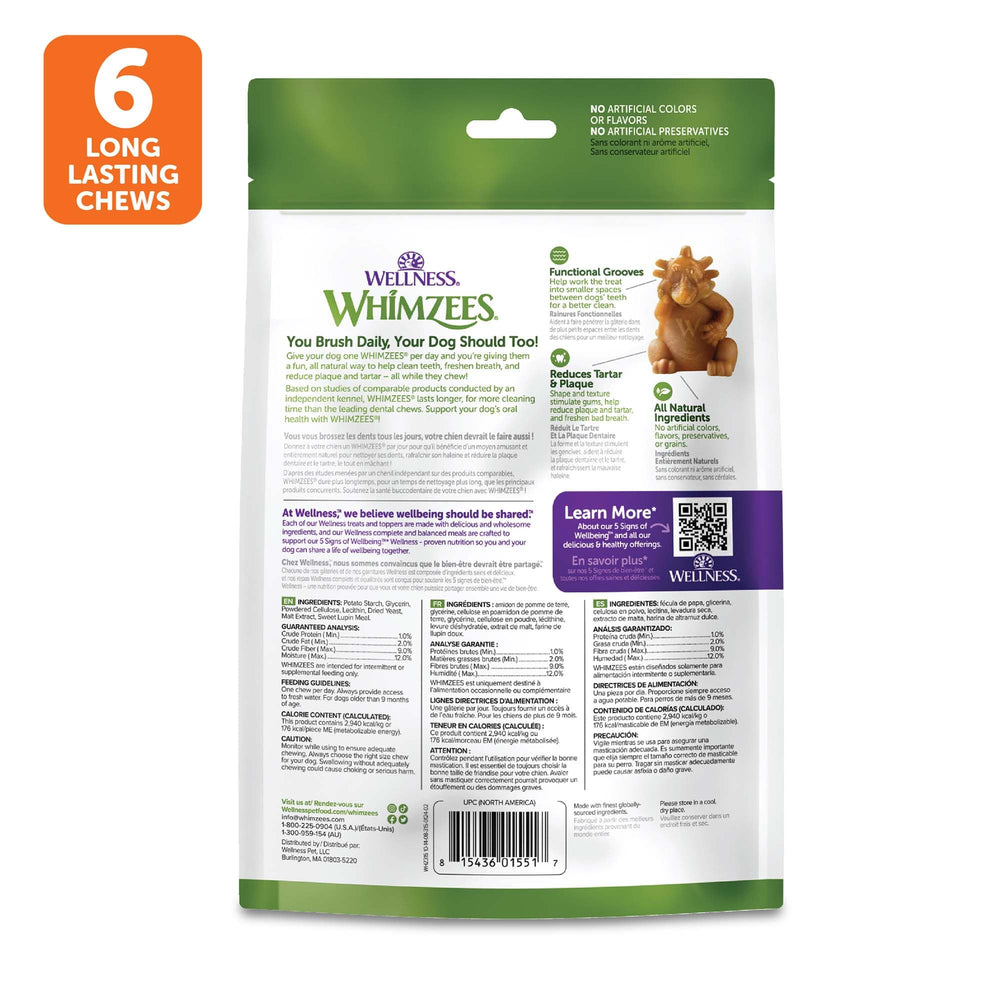 Whimzees Hedgehog tartar control through mechanical cleaning action