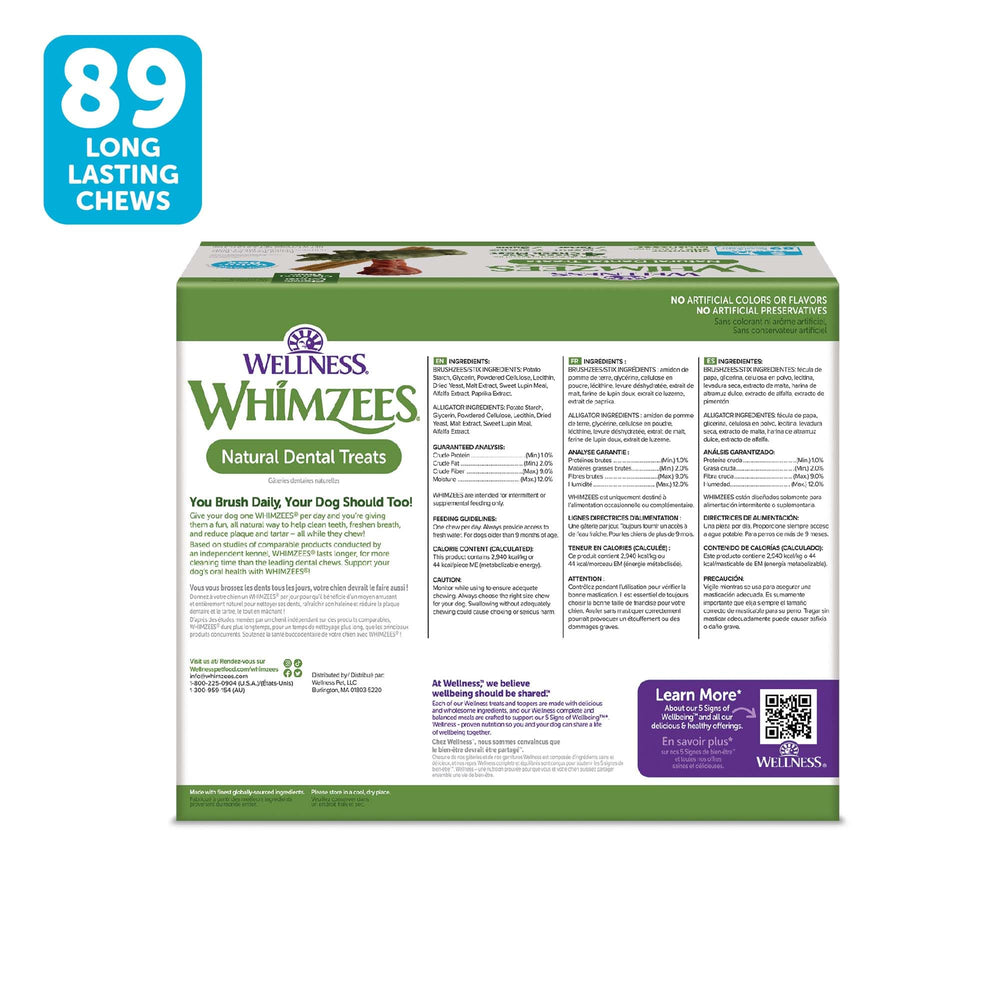 Whimzees Wellness pack in kitchen scene suggests convenient daily dental routine