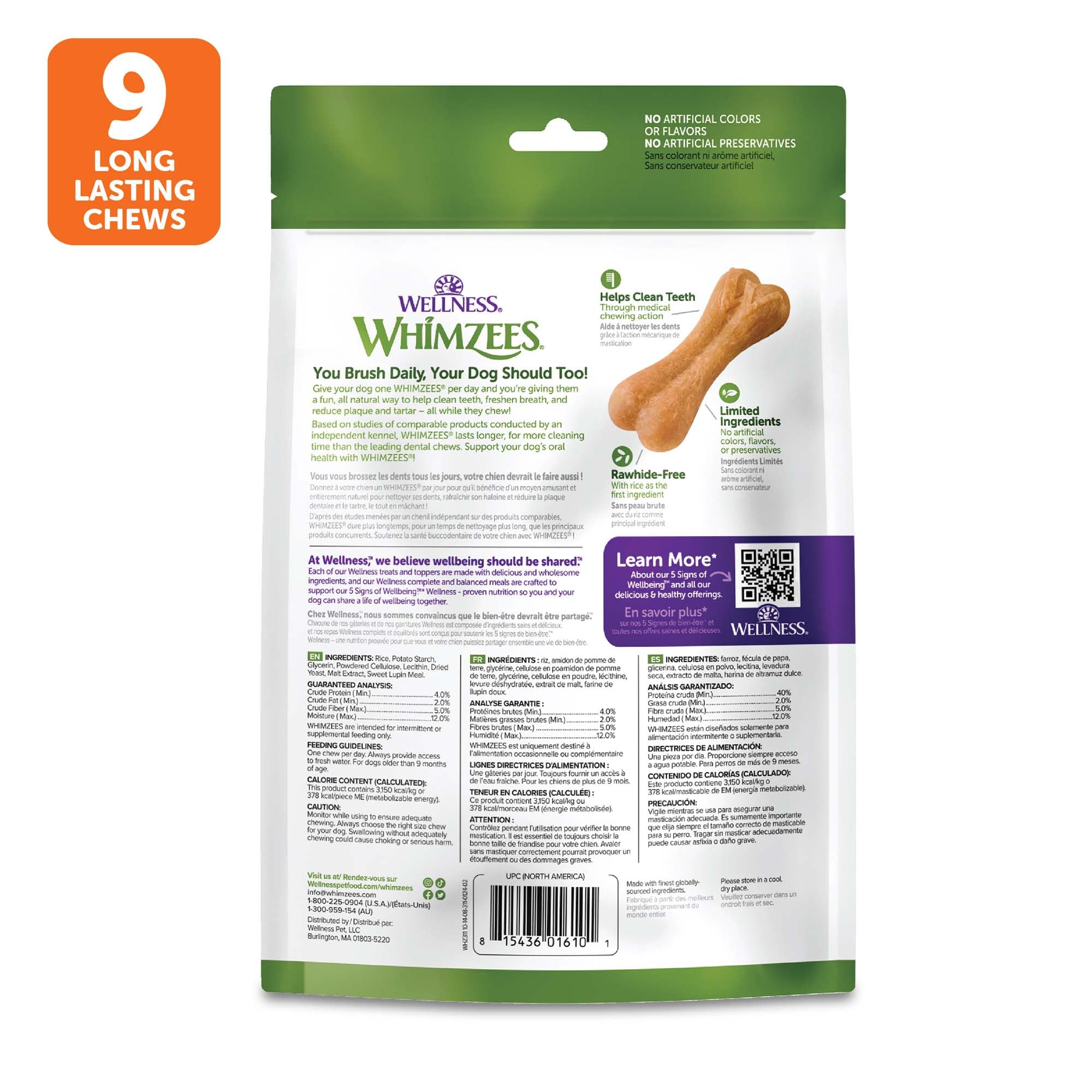 Dog demonstrating fresh breath feel after using Whimzees Ricebone.