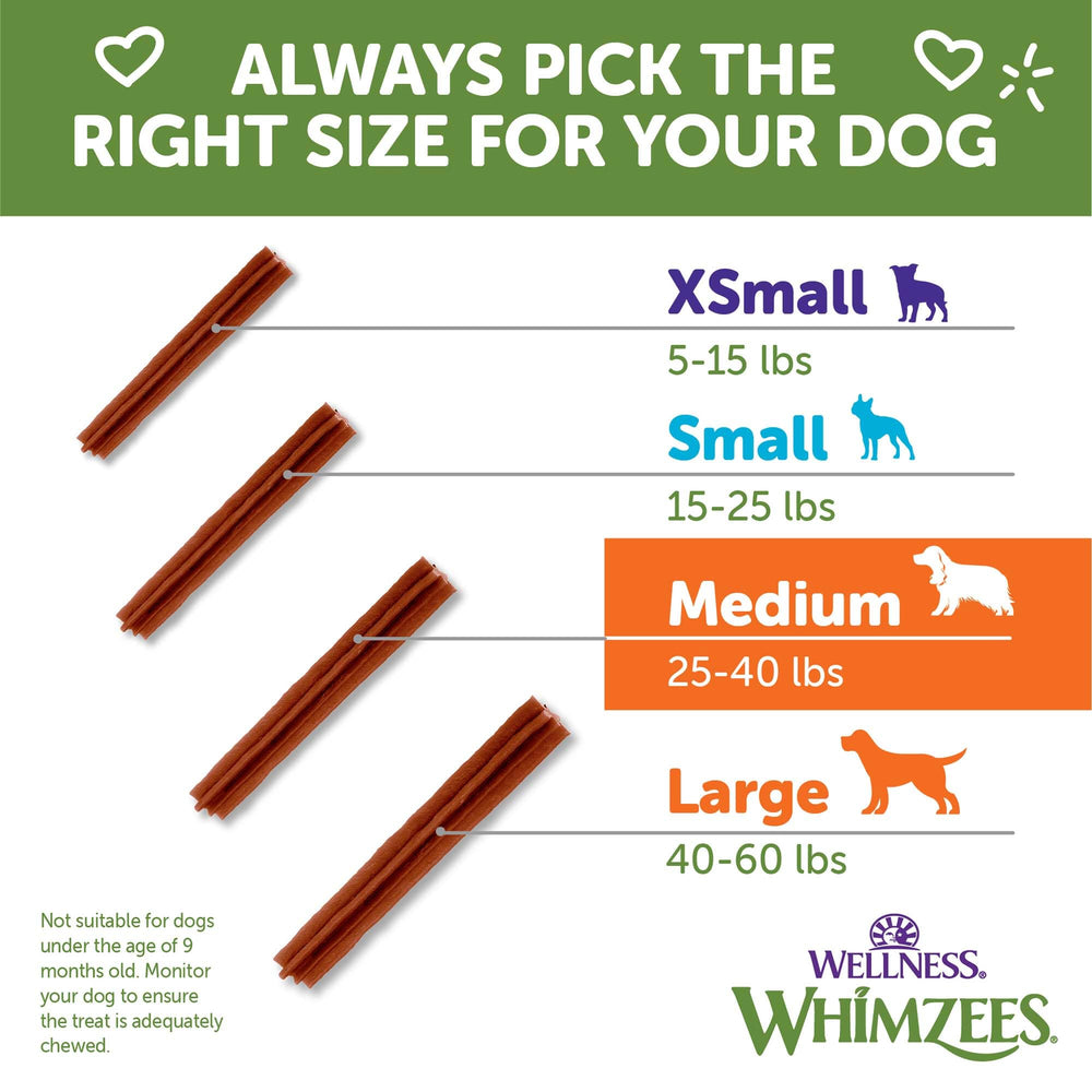 Whimzees Wellness Stix unique design helps grip and clean teeth.