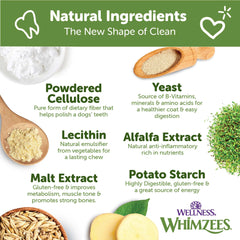 Open Whimzees Wellness Value Pack showing chews for fresh breath.