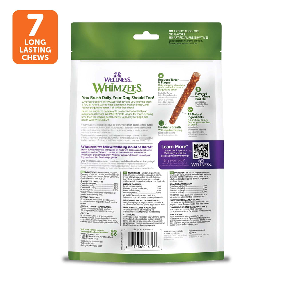 Whimzees Wellness Veggie Sausage grain-free chew option for dogs