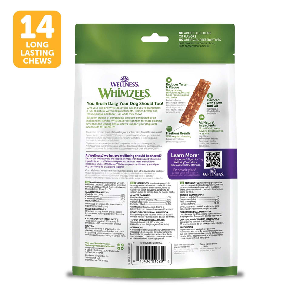Whimzees Wellness Veggie Strip breath-freshening shot hints improved breath potential