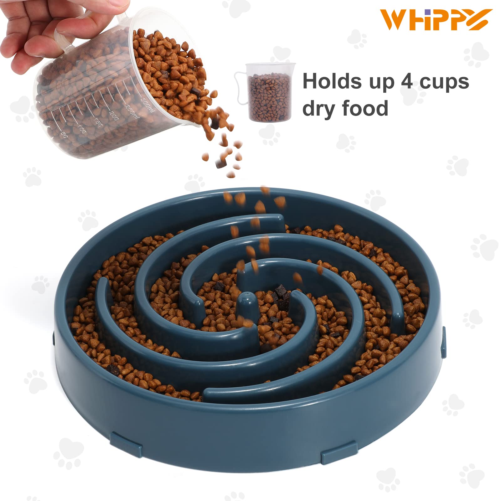 WHIPPY dishwasher-safe dog bowl makes cleanup quick after meals.