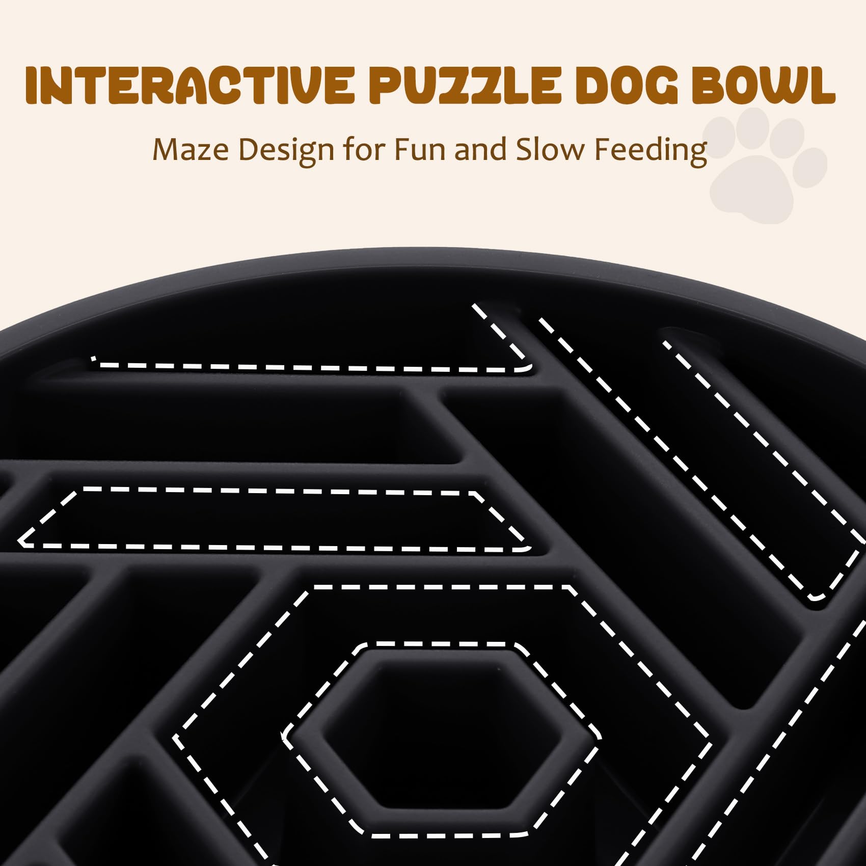 WHIPPY dog bowl 3-cup capacity ideal for medium and large dogs during mealtime.