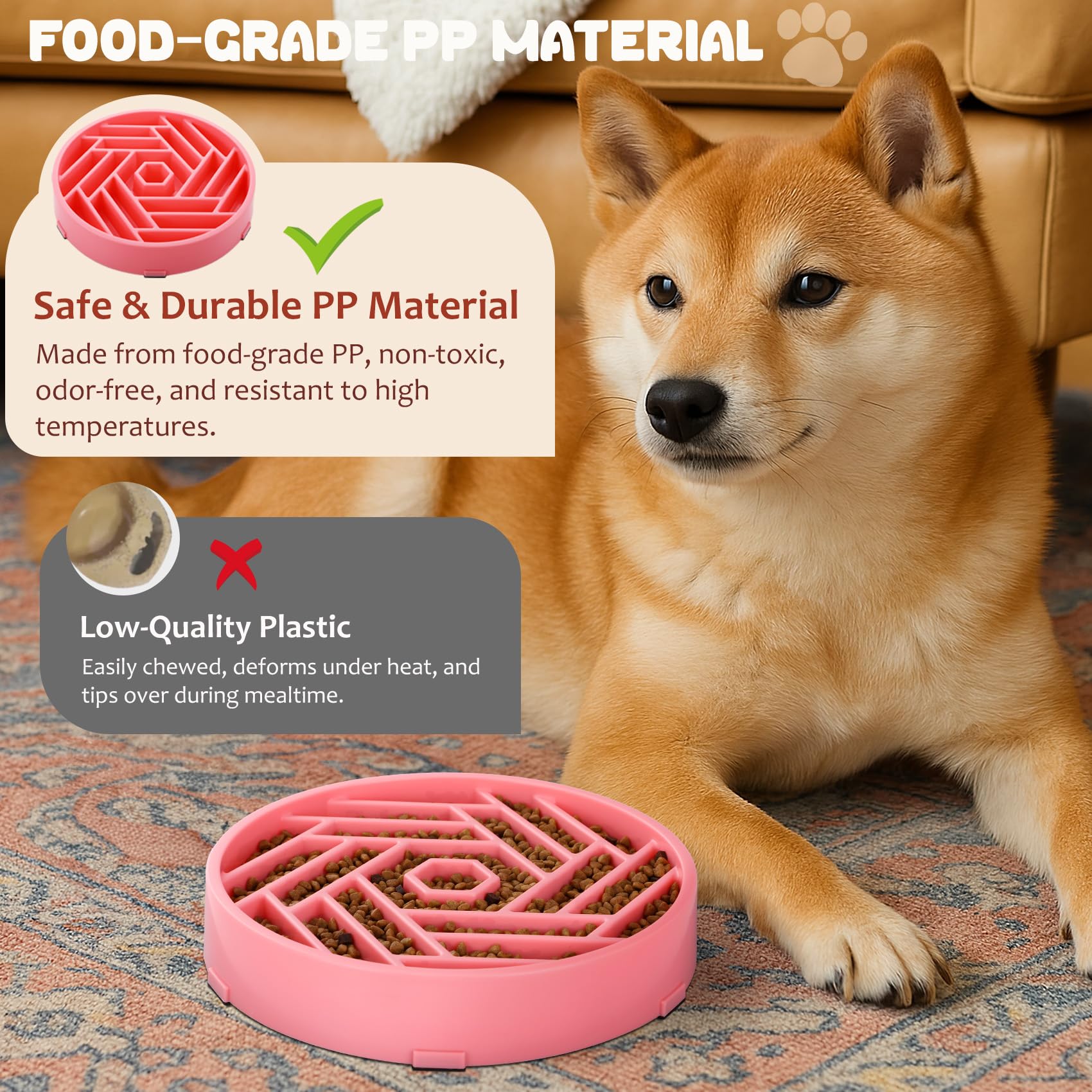 WHIPPY pink color adds a stylish touch to mealtime.