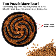 WHIPPY slow feeder bowl anti-slip base keeps bowl steady during feeding